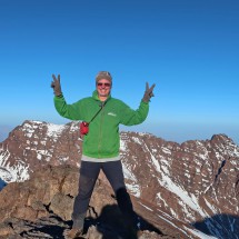 Alfred on top of 4018 meters high Toubkal West